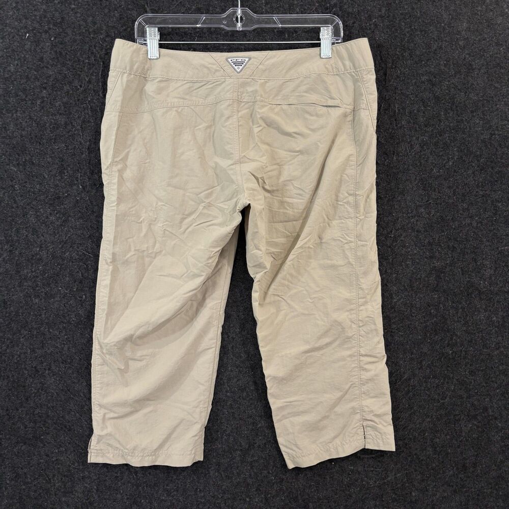 Columbia PFG Suncast Capri Pants Women's Small Khaki Hiking Travel Fishing UPF - Picture 2 of 9